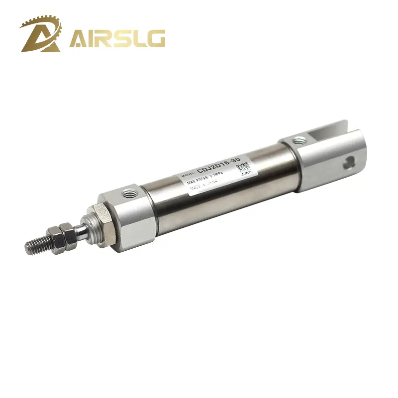 CJ2D Double clevis with pins Mini Pneumatic Cylinder Double Acting Single Rod 10mm 16mm Bore 5~200mm Stroke Air Cylinder CJ2D16