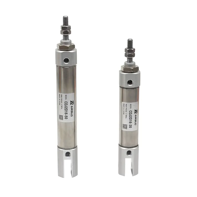 CJ2D Double clevis with pins Mini Pneumatic Cylinder Double Acting Single Rod 10mm 16mm Bore 5~200mm Stroke Air Cylinder CJ2D16