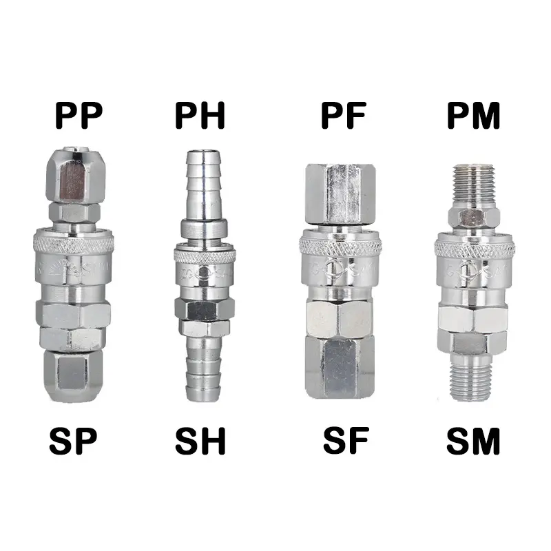 1PCS C Type Quick Pneumatic Fittings High Pressure Coupling PF20 SF20 PM20 SM20 20/30/40 Air Compressor Hose Quick Coupler Plug