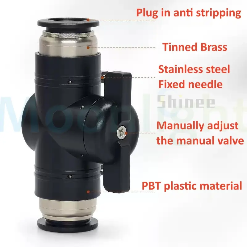 Type BUC BTC 4mm 6mm 8mm 10 12mm Pneumatic Push In Quick Joint Connector Hand Valve To Turn Switch Manual Ball Current-limiting