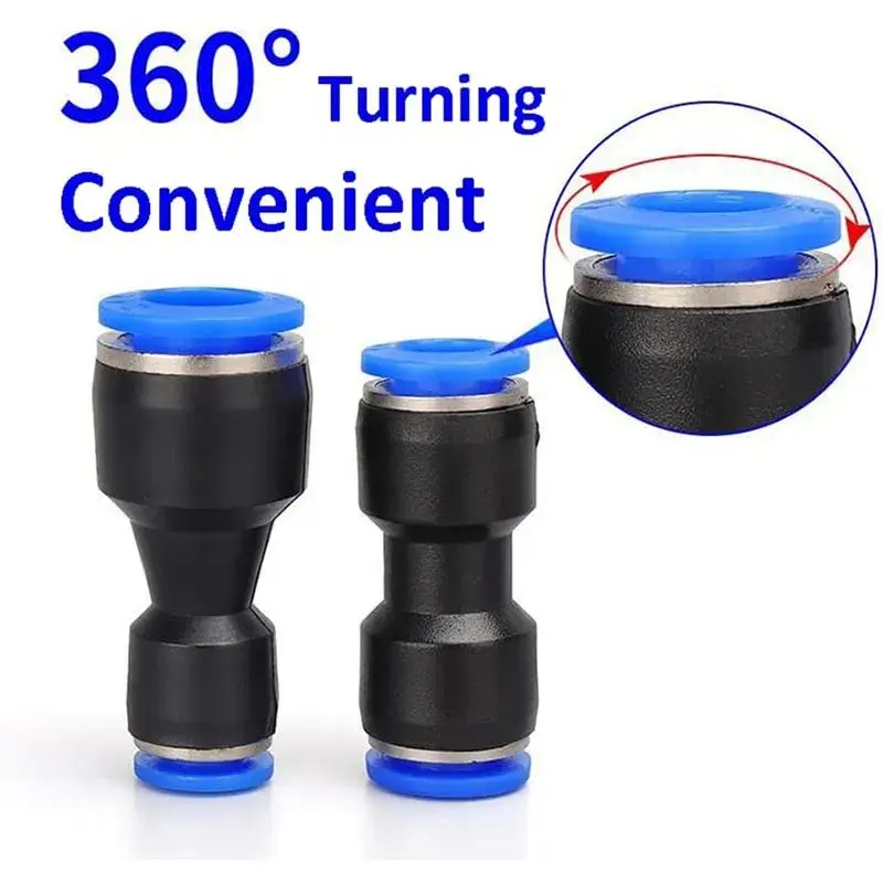 10PCS Pneumatic Fittings Quick Air Connector Hose Fitting Plastic PU PG 4mm 6mm 8mm 10mm 12mm Push Into Tube Pluglug