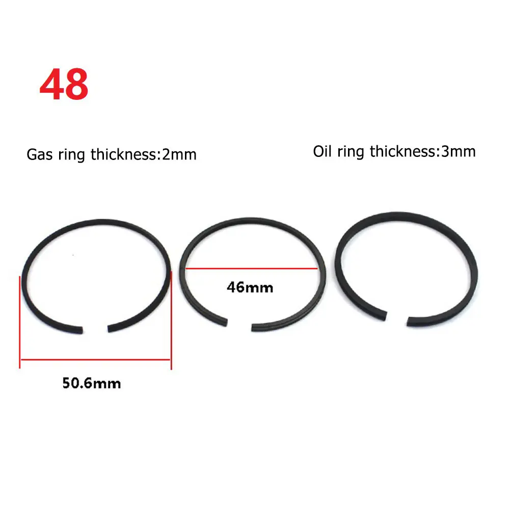 Air Compressor Piston+Piston Rings Parts Air Pump Accessories 42/47/48/51/65mm Air Compressor Pneumatic Parts