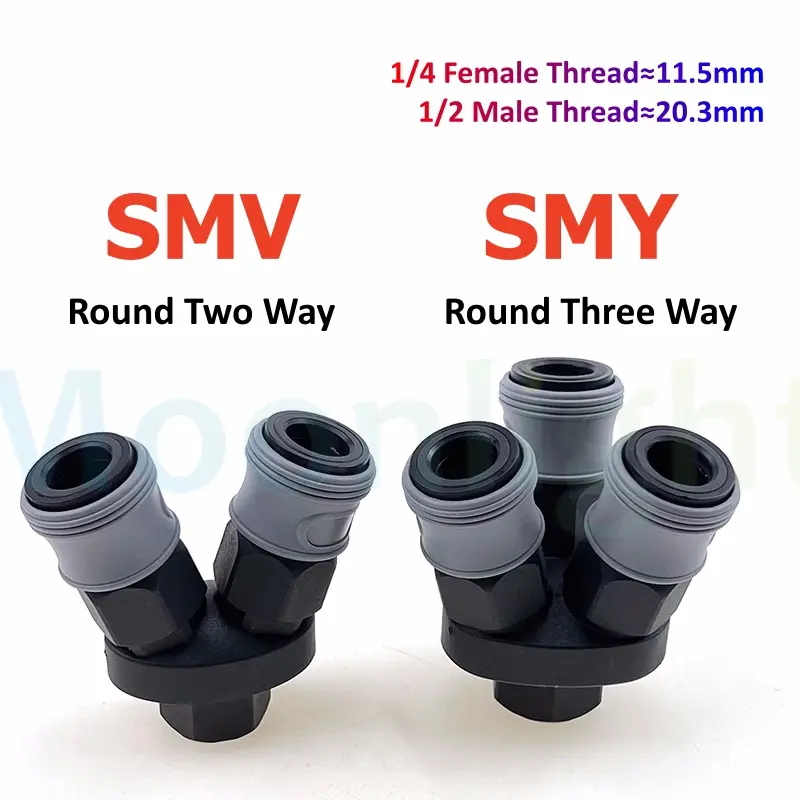 Pneumatic C-type Quick Insertion Self-locking Air Pump Three-way Plastic Steel Air Compressor Accessories PH PP SP SH 20/30/40