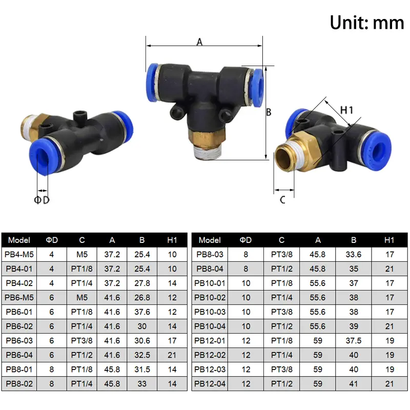 10Pcs PC/PCF/PB/PL/PX/SL/PD Series Quick Release Fitting Compressor Accessories Air Pneumatic Fittings