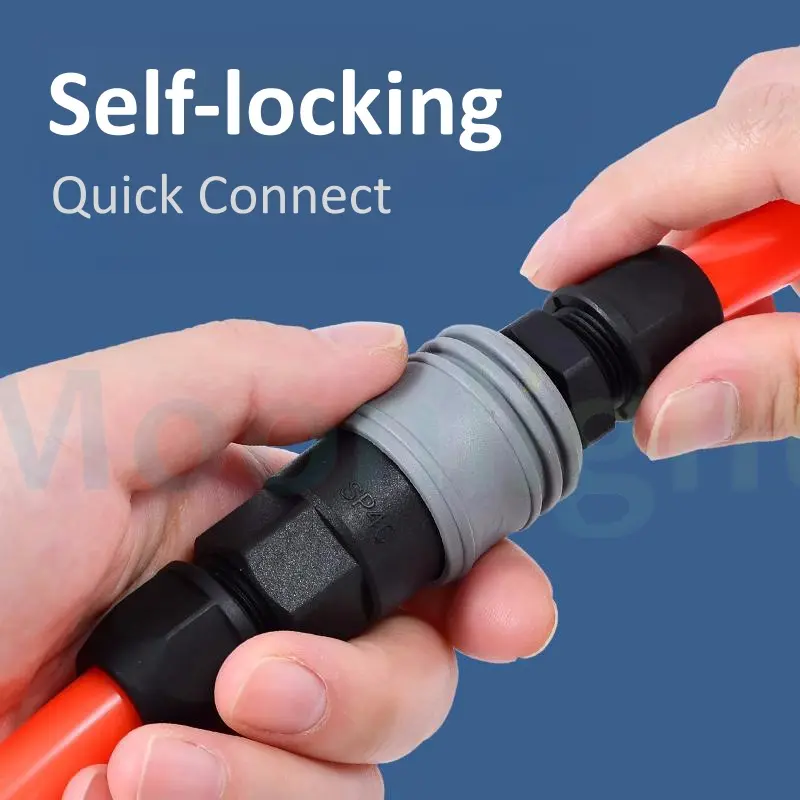 Pneumatic C-type Quick Insertion Self-locking Air Pump Three-way Plastic Steel Air Compressor Accessories PH PP SP SH 20/30/40
