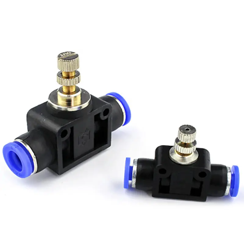 1Pcs LSA4/LSA6/LSA8/LSA10/LSA12 Quick Connector Pressure Regulator Pipe Throttle Valve Compressor Accessories Pneumatic Fittings