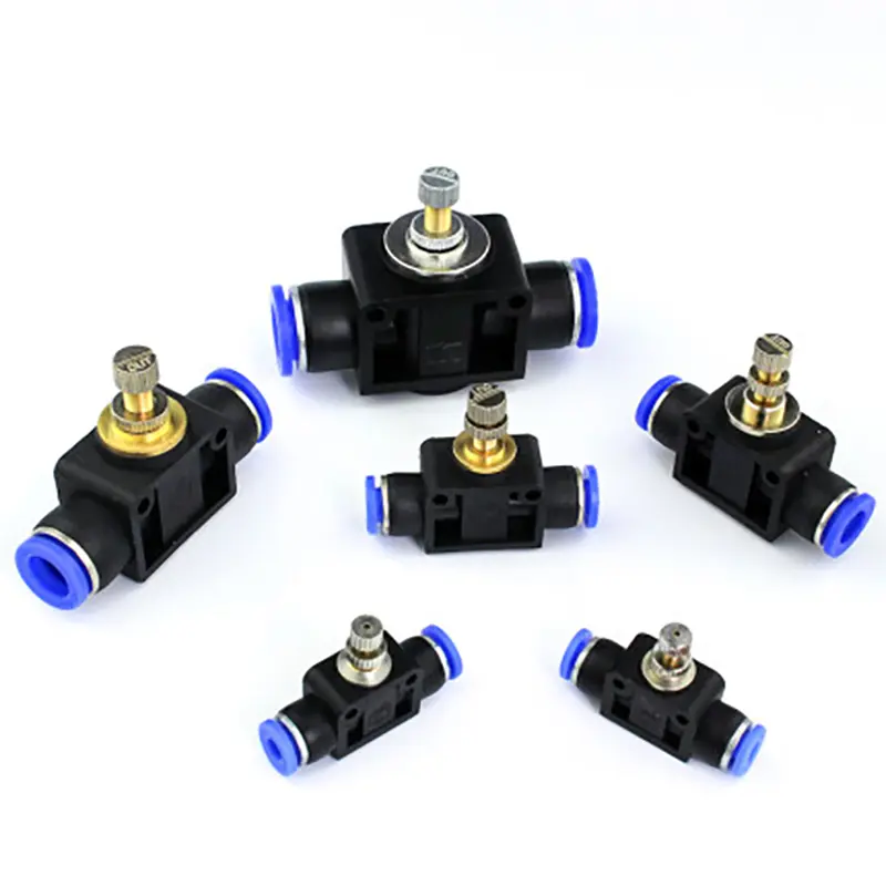 1Pcs LSA4/LSA6/LSA8/LSA10/LSA12 Quick Connector Pressure Regulator Pipe Throttle Valve Compressor Accessories Pneumatic Fittings