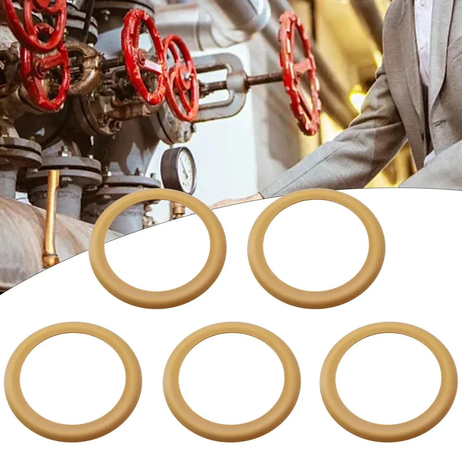 5pcs Rubber Piston Rings Air Compressor Accessories For 550W/1100W/1500W Model Air Compressor Part Air Pump Oil-Free Cylinder