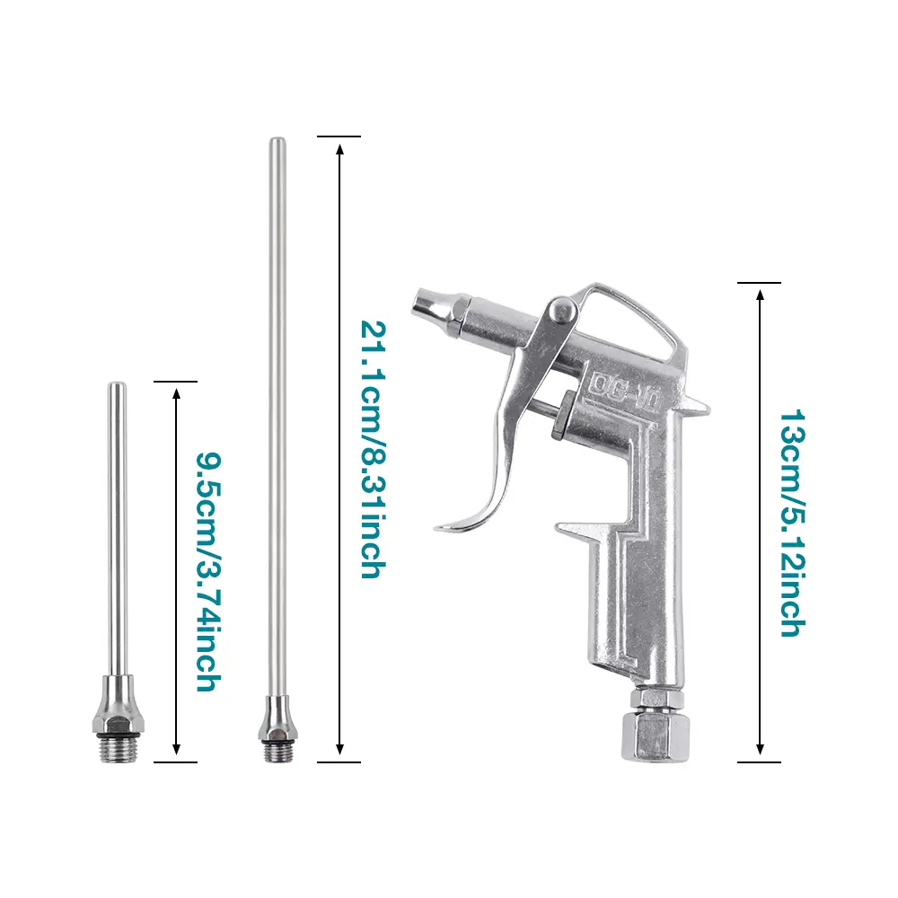 Air Blow Gun Set Aluminum Alloy Material 1/4" Interface thread Industrial/Home Blow Gun, Pneumatic Air Compressor Accessory Tool