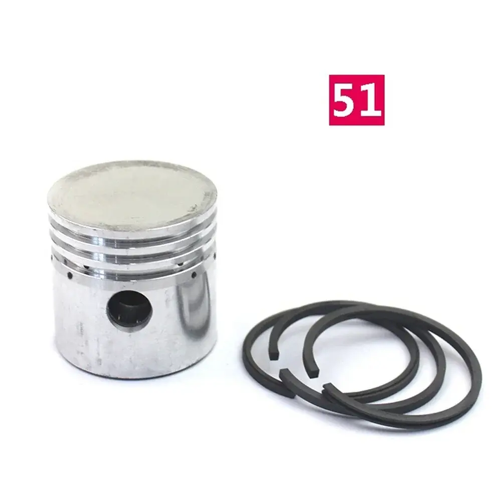 1pc Air Compressor Piston &3pcs Piston Rings Kits Set Oil Ring Air Pump Accessories Metal Pneumatic Parts 42/47/48/51mm