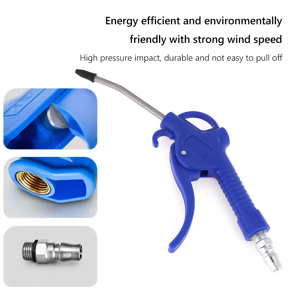 Handheld Dust Blower Compressor Pneumatic Air Blow Gun Dust Spray Clean Strong High Pressure Powerful Dust Removing Accessory