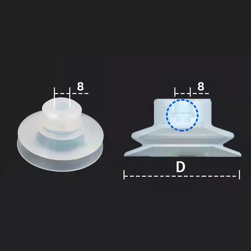 Pneumatic Vacuum Suction Cup 8 Mounting Hole Hardware Silicone Suction Nozzle Injection Molding Machine Manipulator Accessories