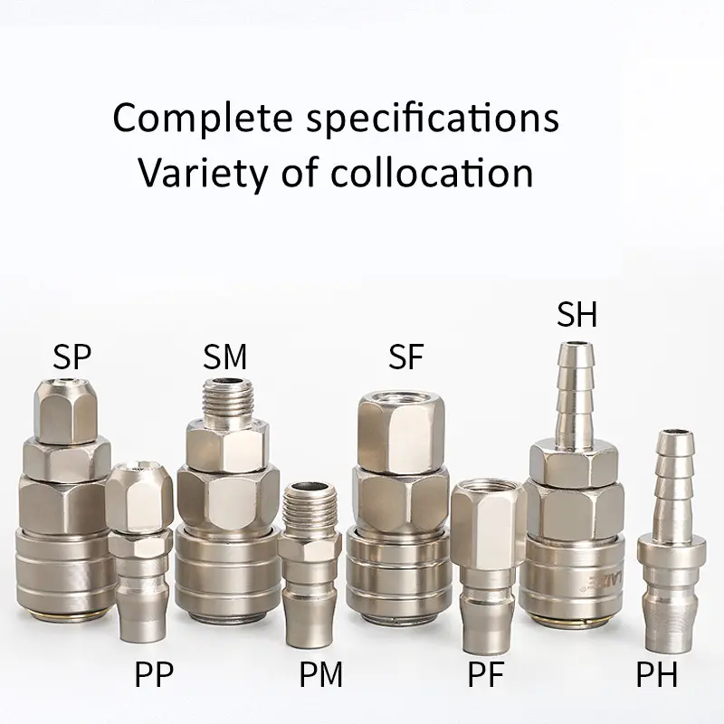 Pneumatic Fitting C Type Self-locking Quick Coupling Connector Coupler For Air Compressor SP PP SM PM SH PH SF PF 10 20 30 40