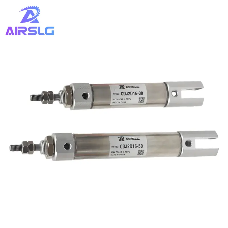 CDJ2D CDJ2D16 Stroke 5~200mm Double clevis Mini Pneumatic Cylinder with pins Single Rod AirCylinder pencil micro double earrings