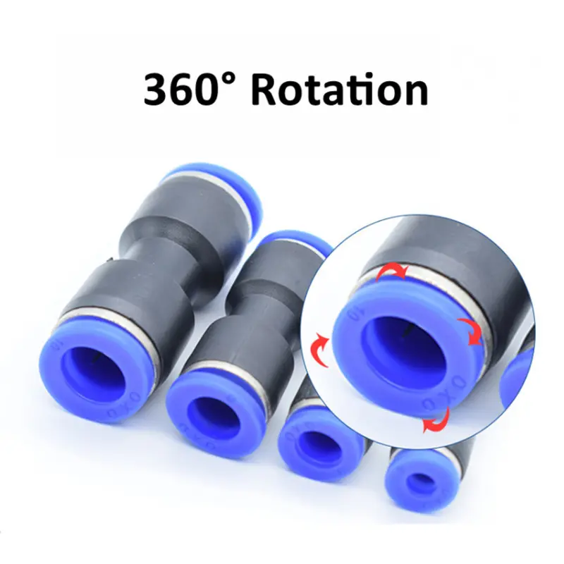 Pneumatic Fitting Pipe Connector Tube Air Quick Fittings Water Push In Hose Couping 4mm 6mm 8mm 10mm 12mm 14mm PU PY PK PE PV SA