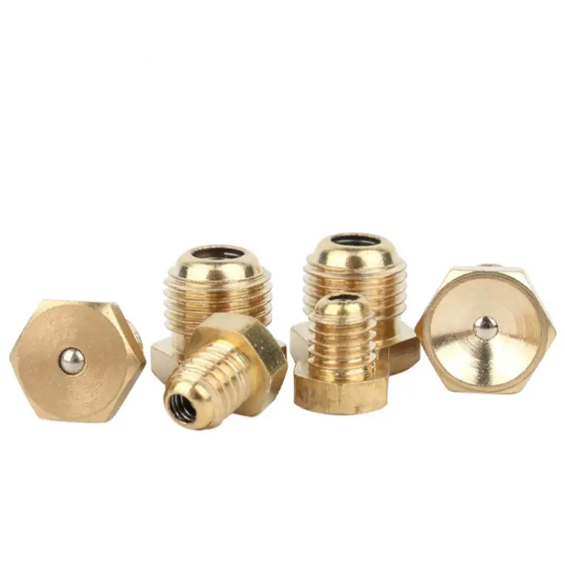 Brass M6 M8 M10 M12 M16 1/8" 1/4"  Grease Nipples Tube Pipe Fitting Flat Funnel Head  Male Thread