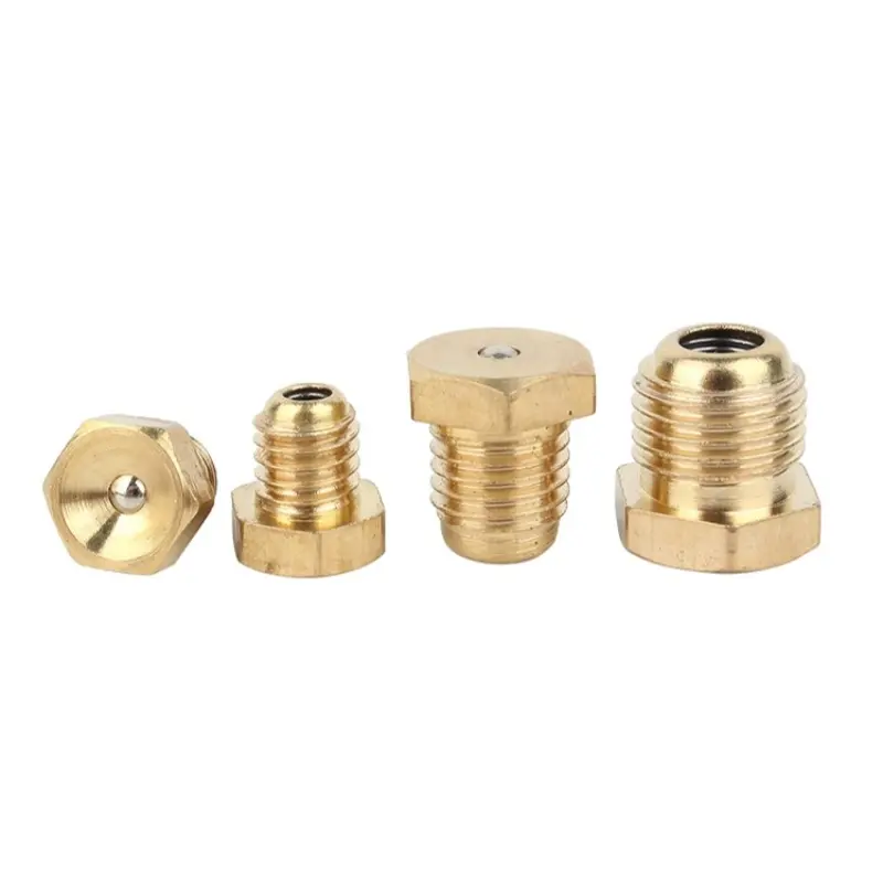 Brass M6 M8 M10 M12 M16 1/8" 1/4"  Grease Nipples Tube Pipe Fitting Flat Funnel Head  Male Thread