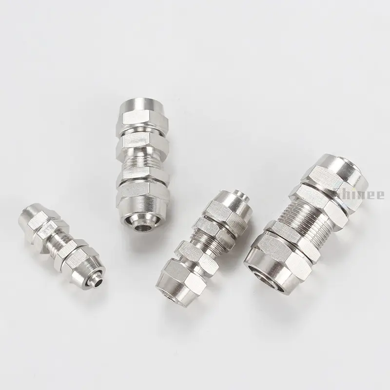 Copper Plated Nickel Pneumatic Air Quick Connector For Hose Tube OD 4MM 6 8 10 12 14 16MM Fast Joint Connection KPV KPE PM PZA