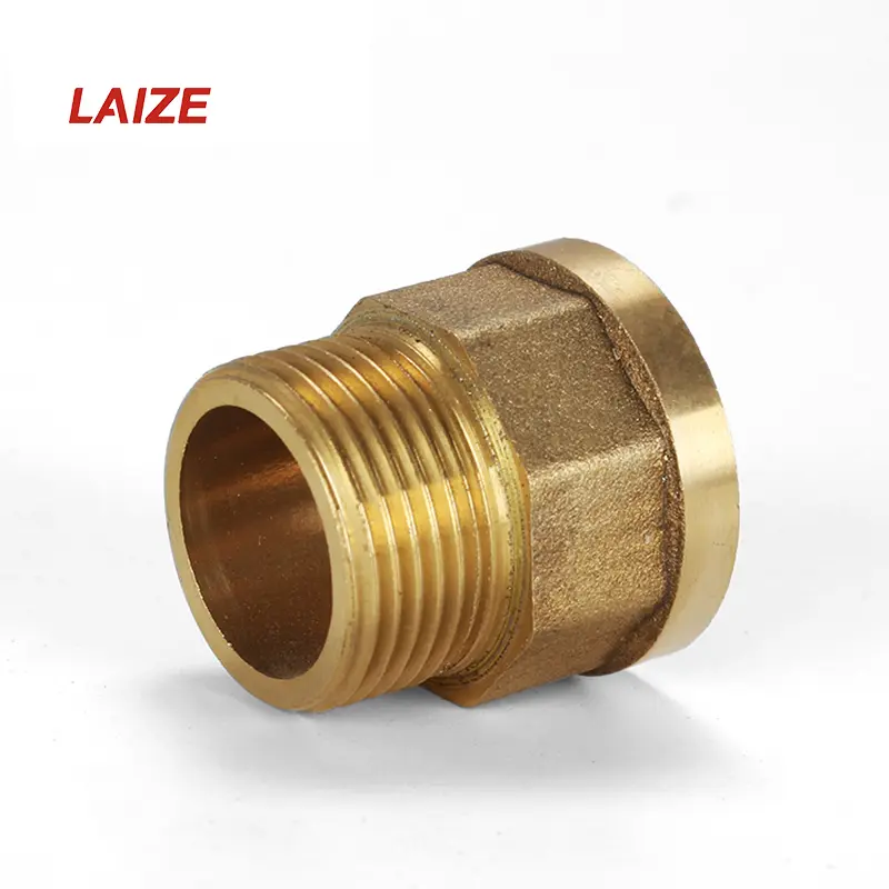 1PC/5PCS Male to Female Thread Brass Pipe Connectors Brass Coupler Adapter Threaded Fitting 1/8" 1/4" 3/8" 1/2" Reducing Adapter
