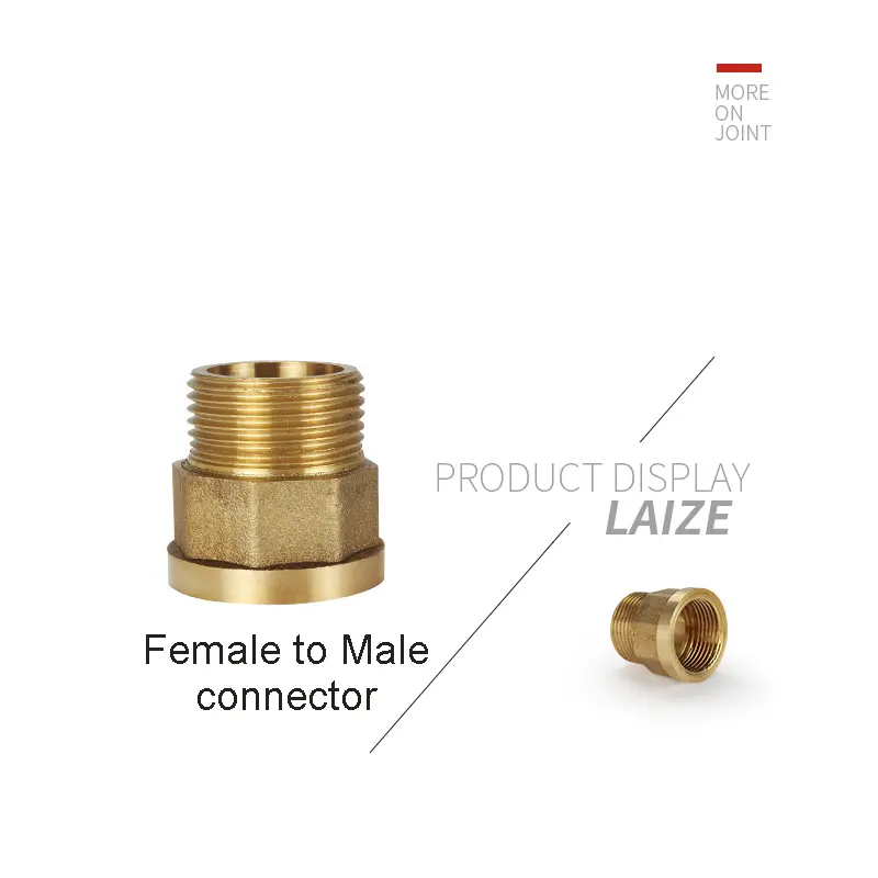 1PC/5PCS Male to Female Thread Brass Pipe Connectors Brass Coupler Adapter Threaded Fitting 1/8" 1/4" 3/8" 1/2" Reducing Adapter