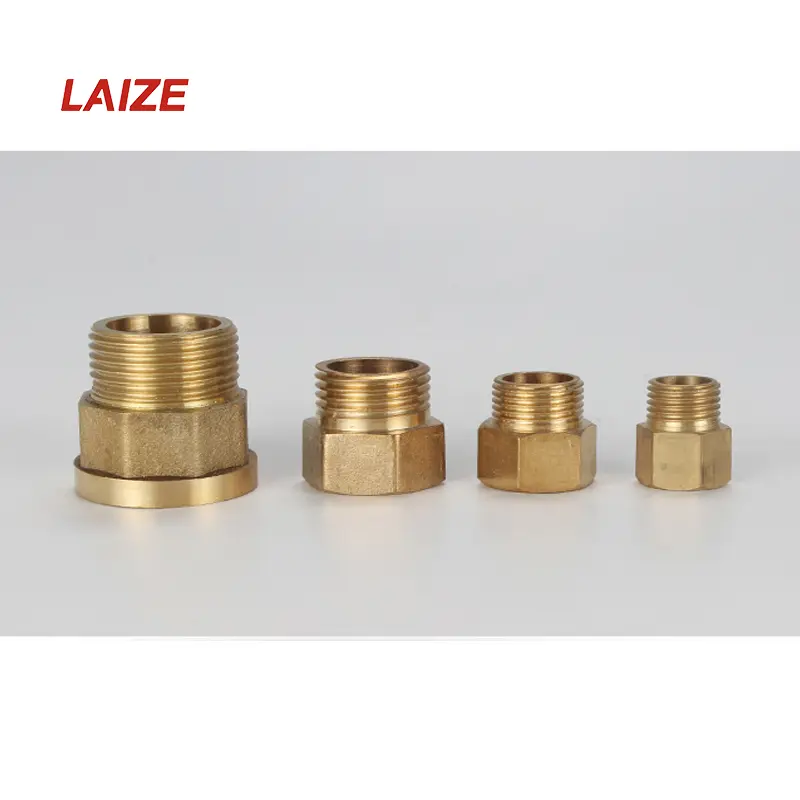 1PC/5PCS Male to Female Thread Brass Pipe Connectors Brass Coupler Adapter Threaded Fitting 1/8" 1/4" 3/8" 1/2" Reducing Adapter