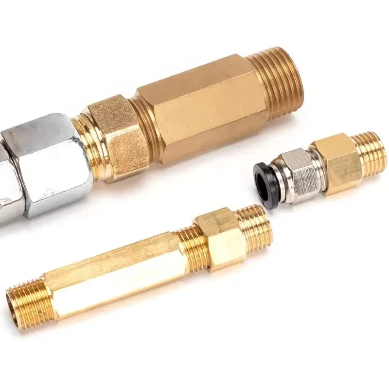 1/8" 1/4" 3/8" 1/2" Male to Female Thread Brass Pipe Connectors Brass Coupler Adapter Threaded Fitting