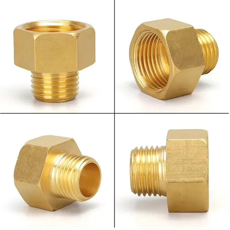 1/8" 1/4" 3/8" 1/2" Male to Female Thread Brass Pipe Connectors Brass Coupler Adapter Threaded Fitting