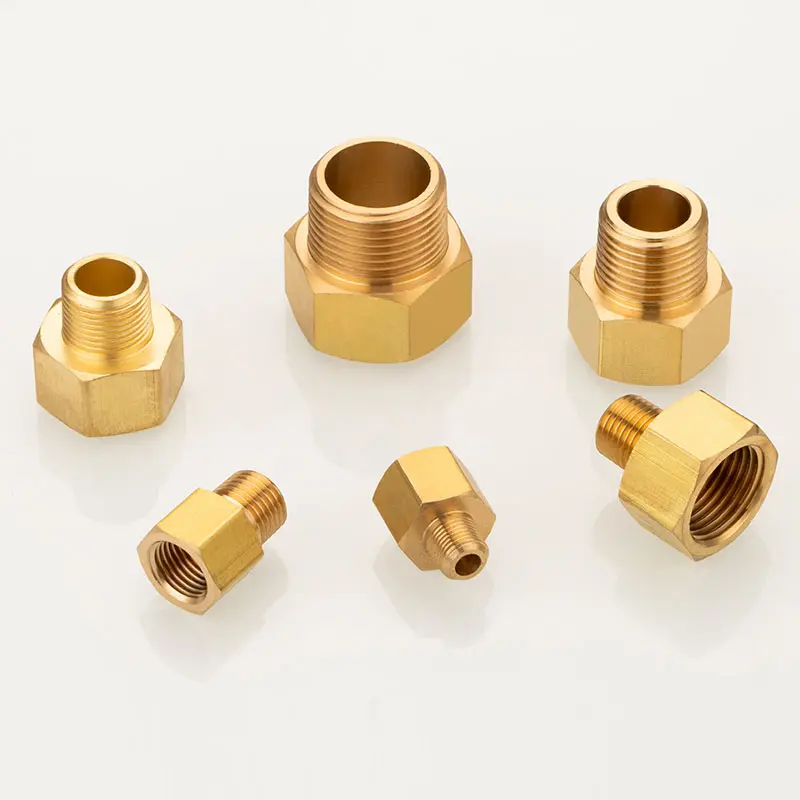 Brass 1/8 1/4 3/8 1/2 3/4 Female to Male Threaded Hex Bushing Reducer Copper Pipe Fitting Water Gas Adapter Coupler Connector