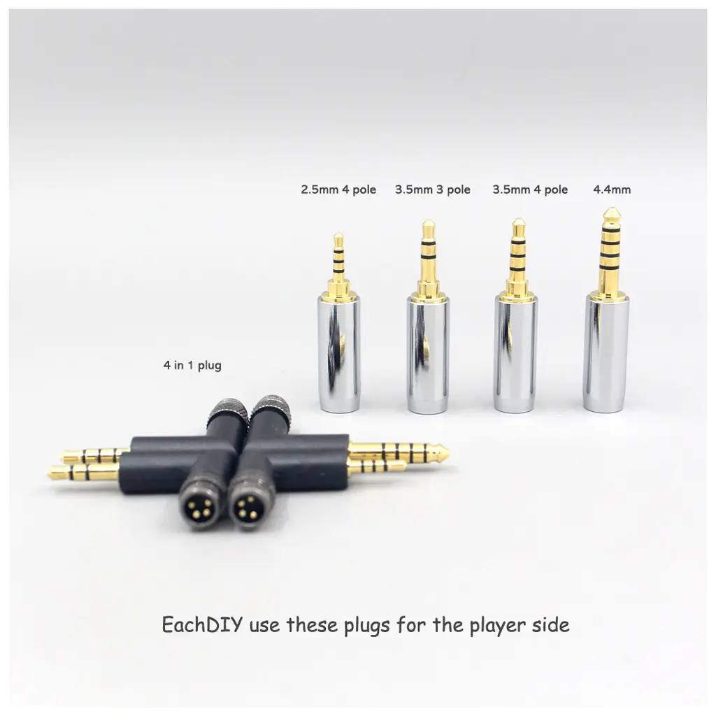 Braided HIFI Earphone Cable For Sennheiser HD6xx HD600 HD580 HD650 HDxxx HD660S HD58x 16 Core Silver OCC Mixed Color 7590