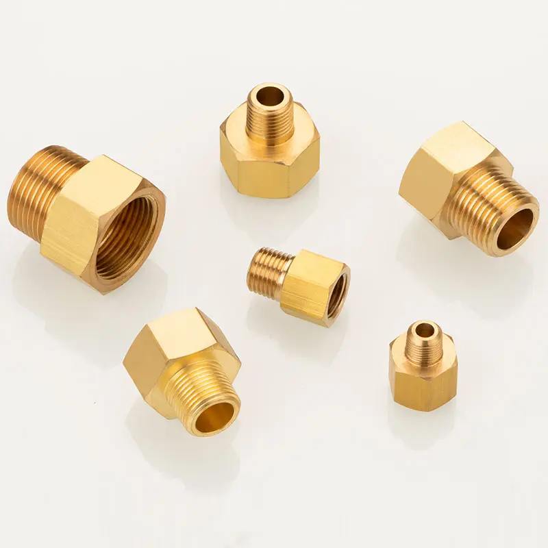 Brass 1/8 1/4 3/8 1/2 3/4 Female to Male Threaded Hex Bushing Reducer Copper Pipe Fitting Water Gas Adapter Coupler Connector