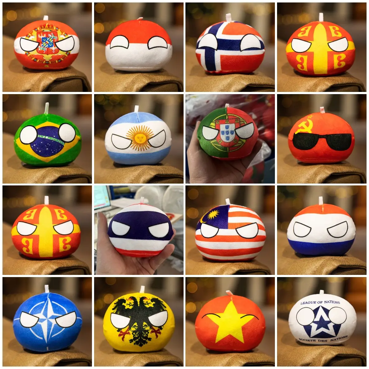 70styles 10cm Country Ball Plush Toys Polandball Pendant Country Flag Balls Countryball Stuffed Doll Christmas Gifts for Kids