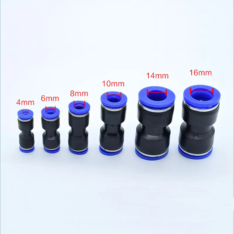 Pneumatic Fitting Air Connector Tube Quick Fittings Pipe Water Push In Hose 4mm 6mm 8mm 10mm 12mm 14mm PU PG Plastic Connectors