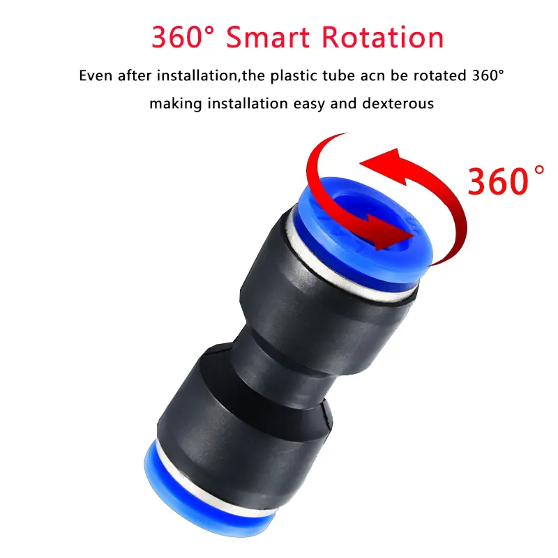 Air Straight Pneumatic Fittings PU&PG Plastic Water Pipes Quick Release Couplings 4-6-8-10-12-16mm Hose Connector Pipe Fitting