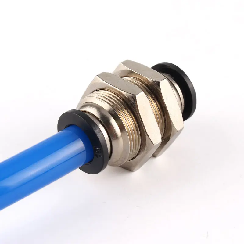 High Quality Black Pneumatic Fitting Pipe Connector Tube Air Quick Fittings 3/4/6/8/10/12/14/16mm PU PY PK PE PV SA HVFF  PZA PM