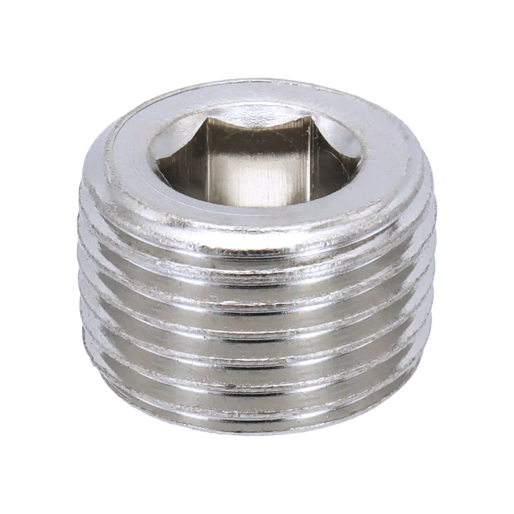 Pneumatic Air Fitting, Pipe Stoper End Blind Plugs, Hollow Countersunk Hex Plugs Fittings, NPT R PT BSPT 1/8 1/4 3/8 1/2 3/4 1