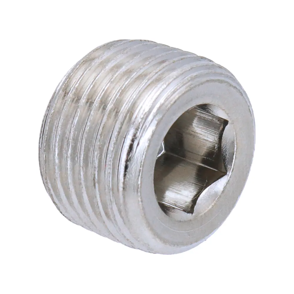 Pneumatic Air Fitting, Pipe Stoper End Blind Plugs, Hollow Countersunk Hex Plugs Fittings, NPT R PT BSPT 1/8 1/4 3/8 1/2 3/4 1