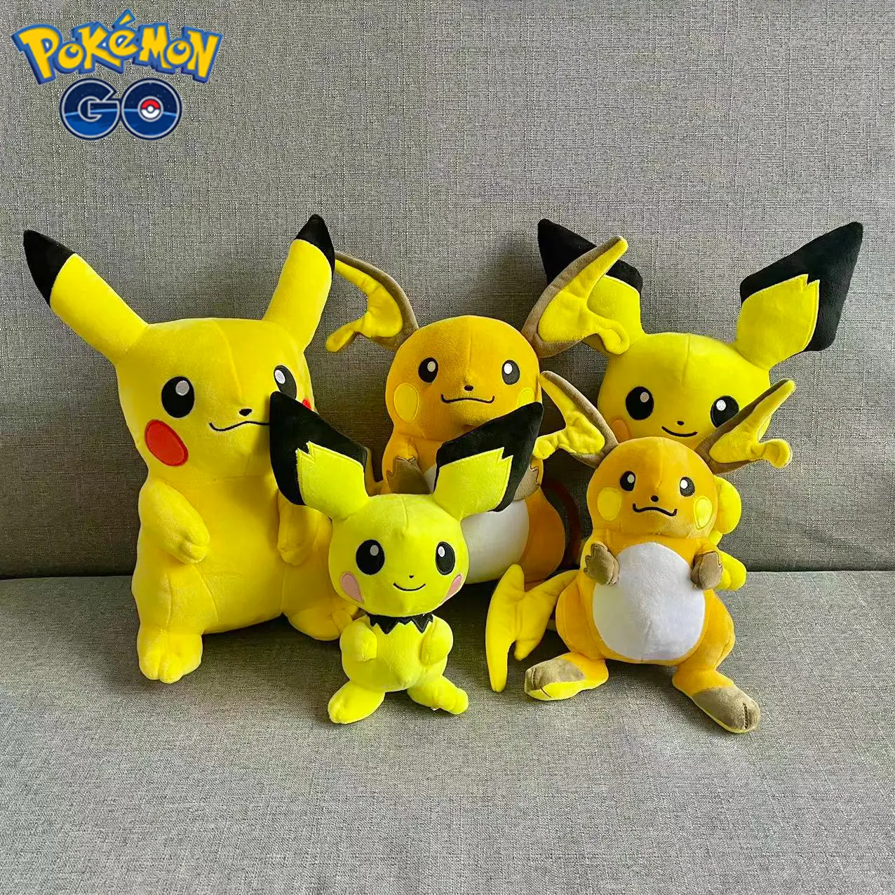 20/30cm Kawaii Pokemon Pichu Pikachu Raichu Plush Toy Stuffed Anime Cartoon&Cute Soft Doll Birthday Gift for Children Room Decor