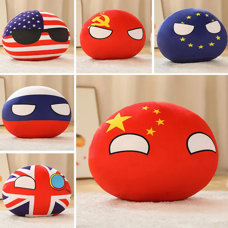 20-40cm Stuffed Polandball Pillow Countryball Japan United Nation Ukraine Switzerland Germany Italy Plush Toy Kawaii Kid's Gifts