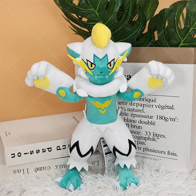 Pokemon Plush Shiny Zeraora Soft Stuffed Animal Peluche Toy Anime Cute Zeraora Collection Ornament Dolls for Boys Christmas Gift