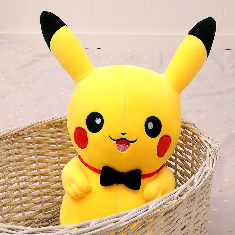 40/50/60/80cm Pokemon Tie Pikachu Doll Cartoon Cute Plush Toy Pillow Children'S Doll Large Pikachu Gifts Girl'S Birthday Gift