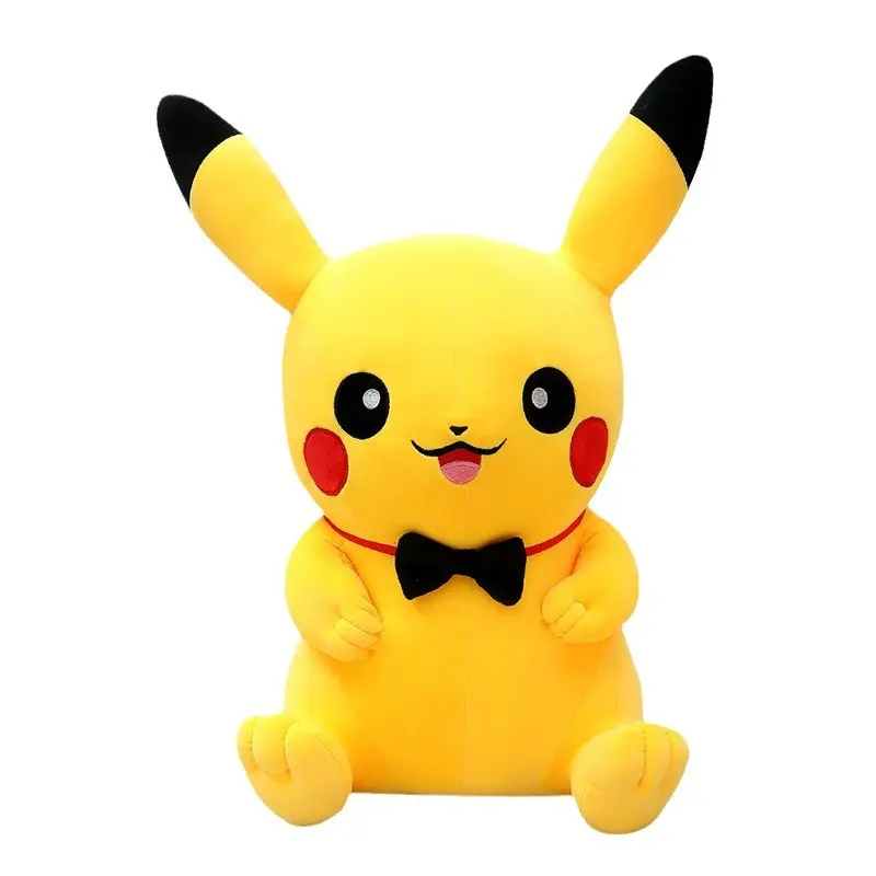 40/50/60/80cm Pokemon Tie Pikachu Doll Cartoon Cute Plush Toy Pillow Children'S Doll Large Pikachu Gifts Girl'S Birthday Gift