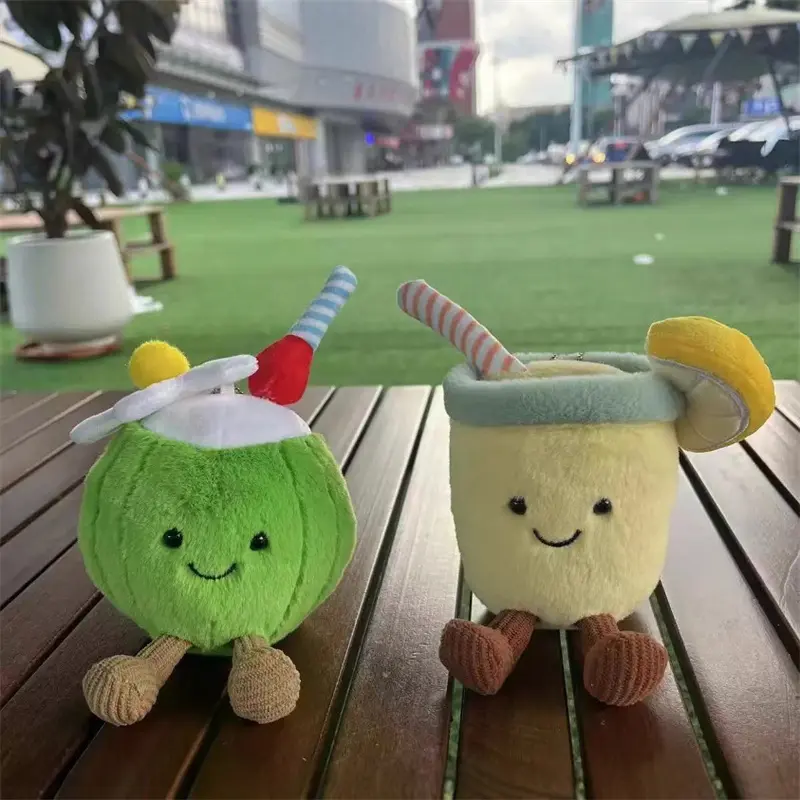 15cm Coconut Jelly and Lemonade Plush Doll Birthday Gift Toy Cute Soothing Companion Plush Doll Soothing Toy Festival Gift