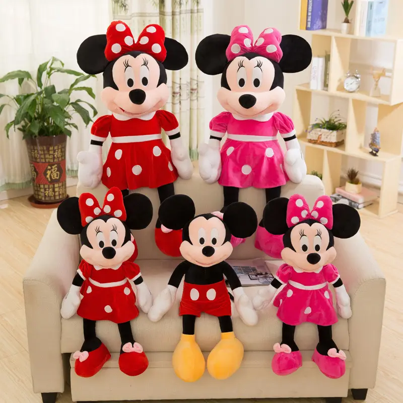 30-70cm Aoger Disney Couples Mickey Mouse Minnie Kawaii Plush Toys Children Gifts Plush Toys Doll Birthday Girlfriend Girl Gift