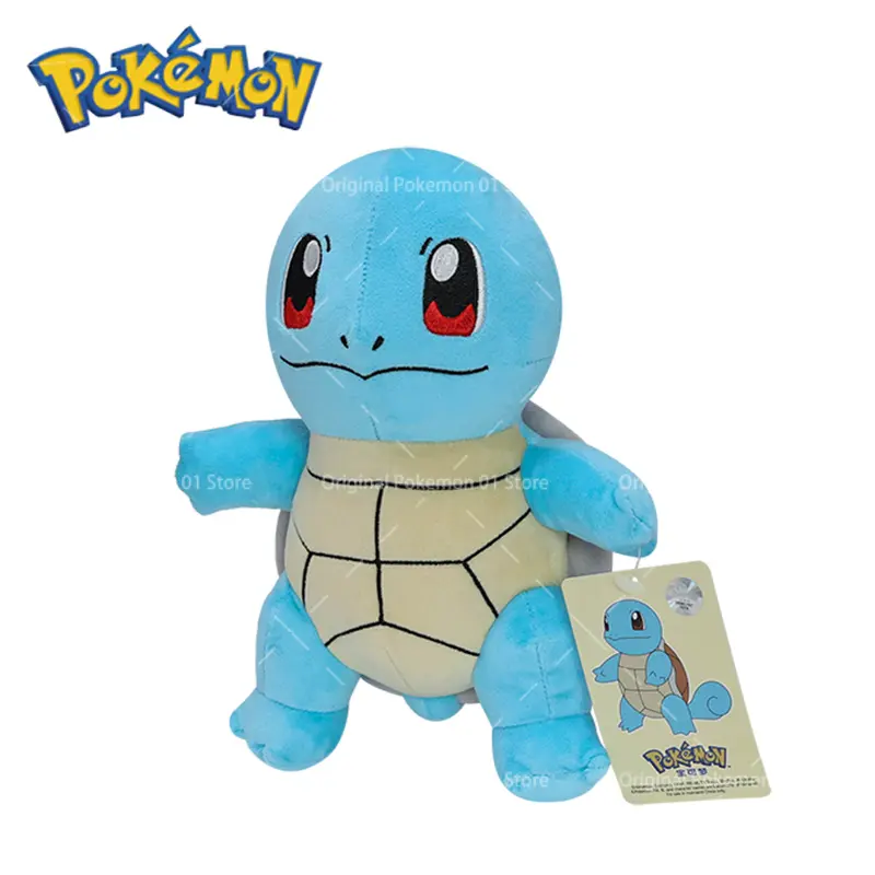 22cm Original Pokemon Plush Kawaii Squirtle Stuffed Animal Toy Anime Doll Throw Pillow Birthday Gift For Kids