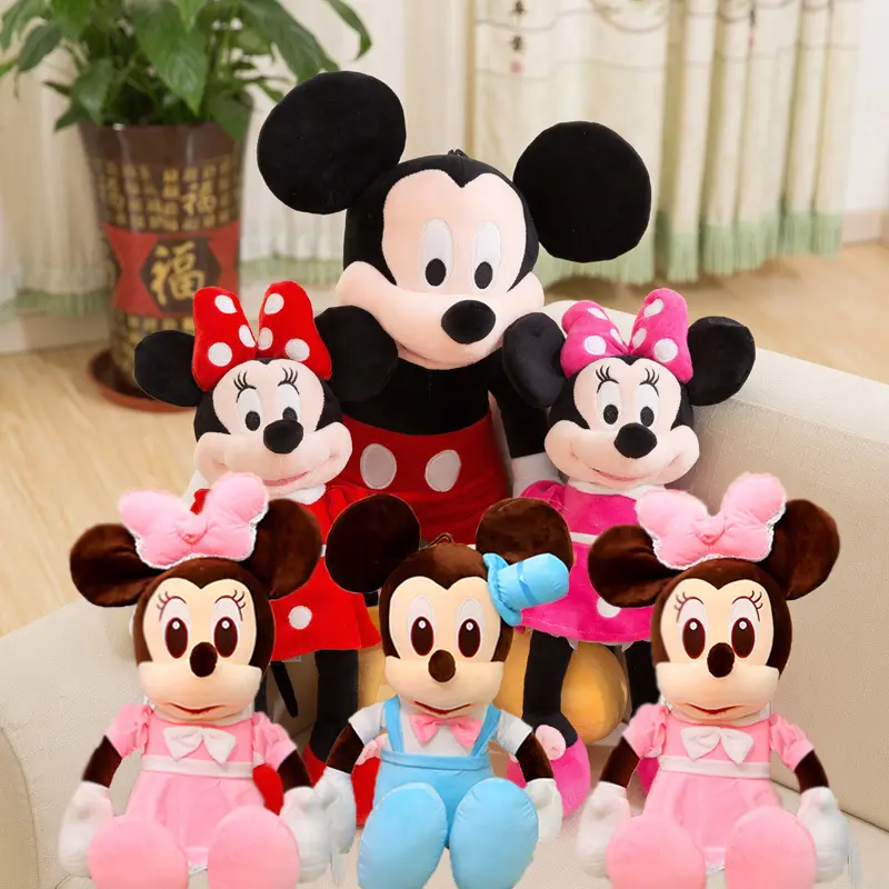 30-70cm Aoger Disney Couples Mickey Mouse Minnie Kawaii Plush Toys Children Gifts Plush Toys Doll Birthday Girlfriend Girl Gift