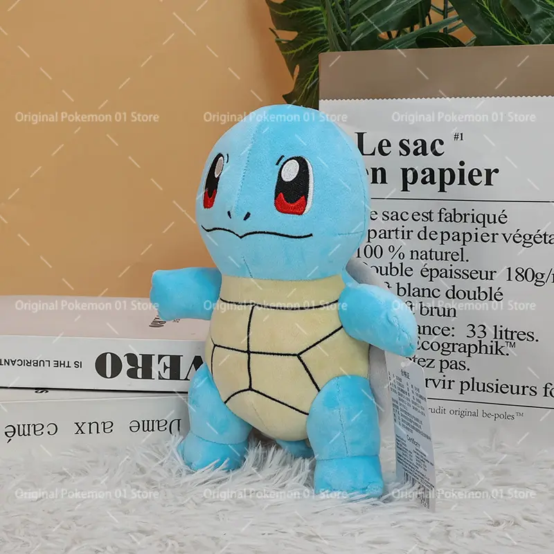 22cm Original Pokemon Plush Kawaii Squirtle Stuffed Animal Toy Anime Doll Throw Pillow Birthday Gift For Kids