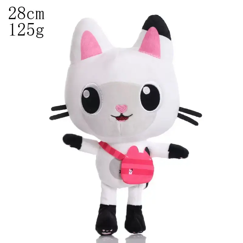 25cm 8Pcs Gabby doll house plush toy cartoon stuffed animal mermaid cat mermaid plush doll children's Christmas gift