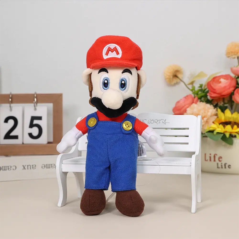 Super Mario Bros Plush Classical Mario Luigi Cute Cartoon Stuffed Toy Soft Doll Xmas Gift