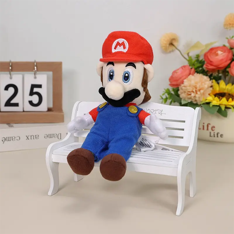 Super Mario Bros Plush Classical Mario Luigi Cute Cartoon Stuffed Toy Soft Doll Xmas Gift