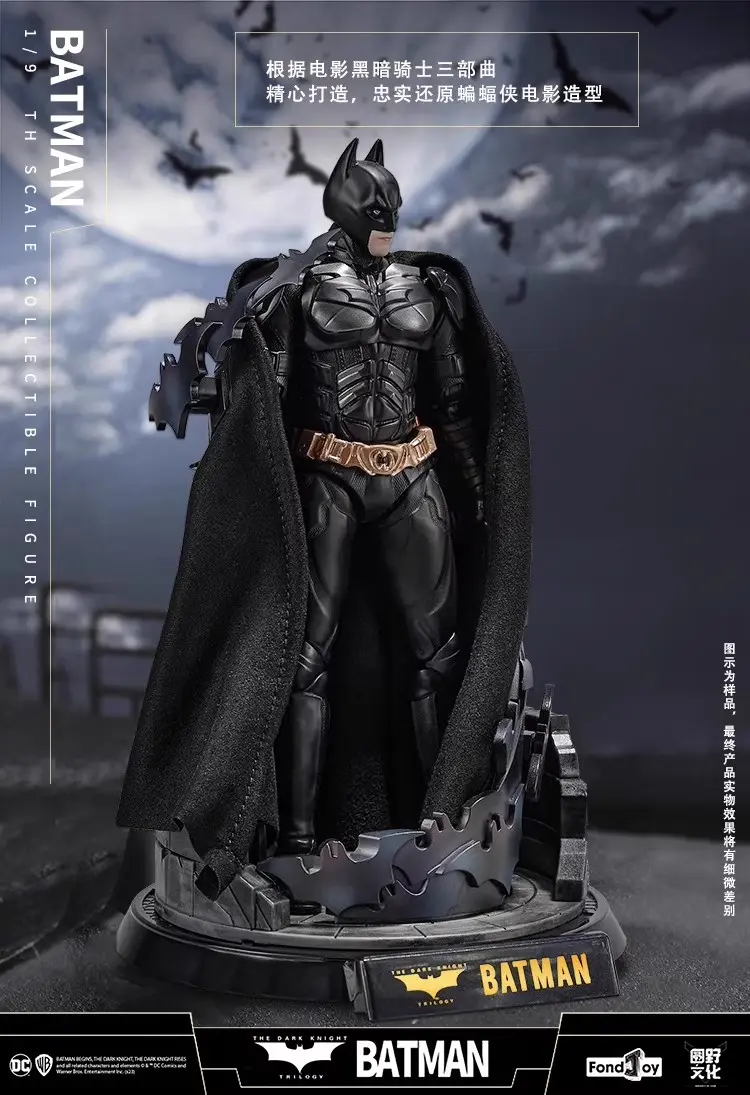 Original Fondjoy Batman Action Figure Joker Anime Figurine 1/9 Sale With Luxury Base Collection The Dark Knight Model Toys Gifts